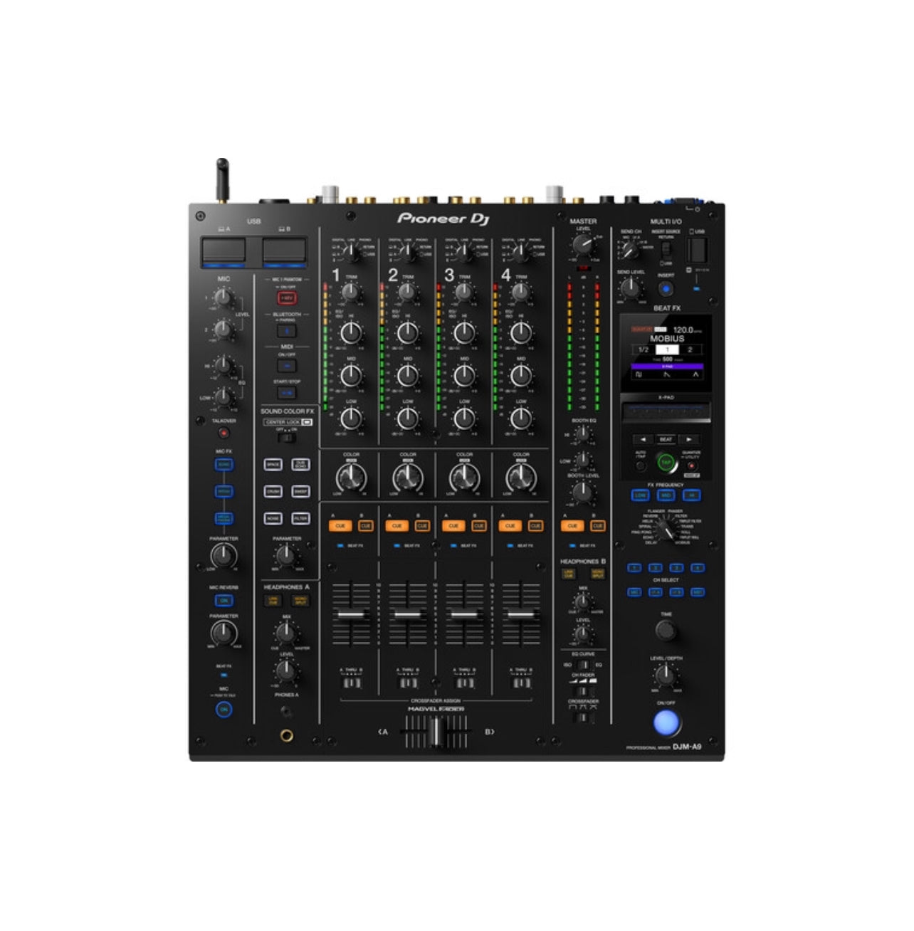 Pioneer DJ DJM-A9 4-Channel Digital Pro-DJ Mixer with Bluetooth